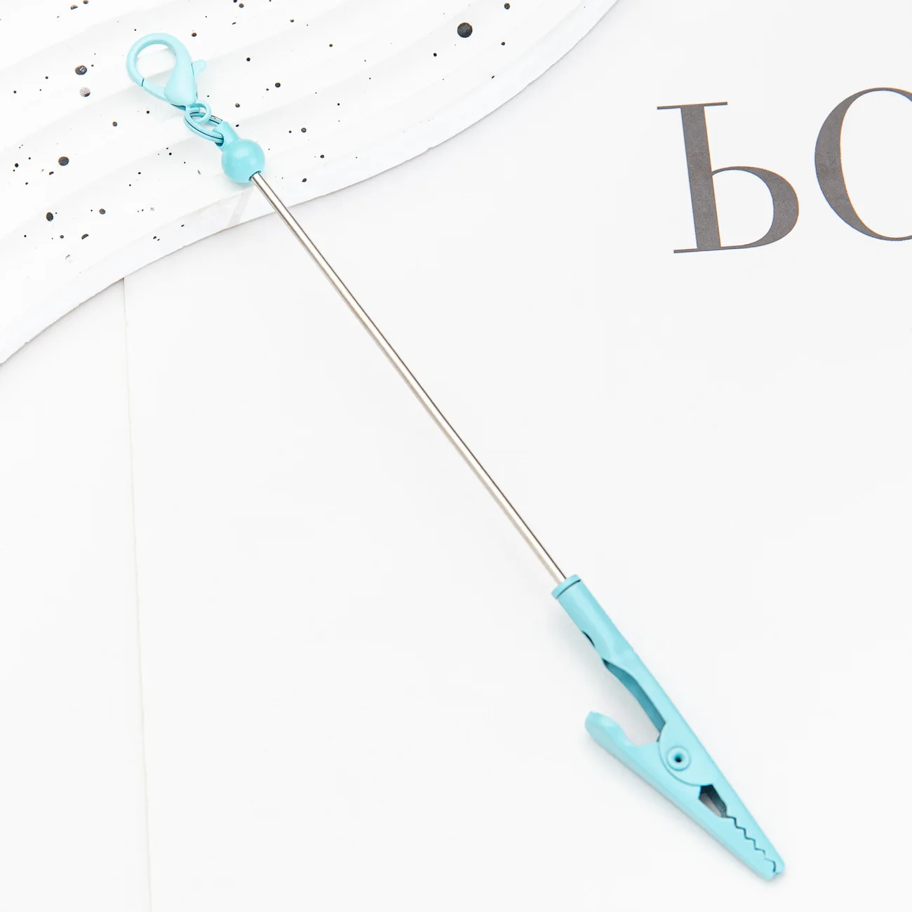 Colorful Fashion Metal Alloy Decoration Crocodile Note Holder Bar Beaded DIY Beadable for Office Supplies Jewelry
