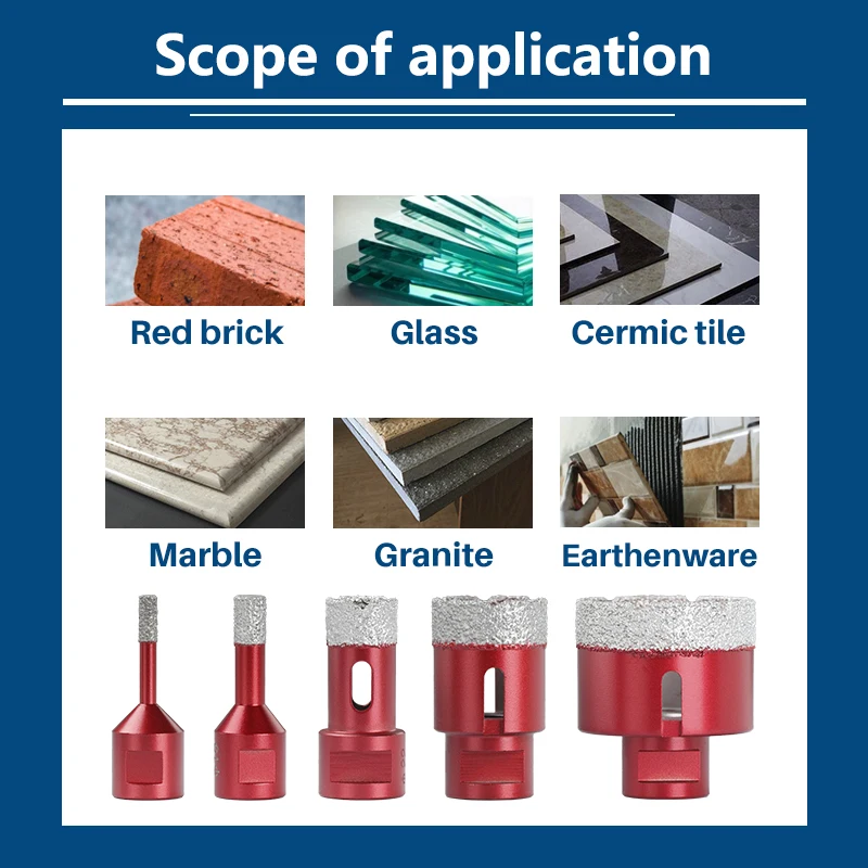 M14 Marble Opener Sintering Core Bit Diamond Hole Saw Drill Bit For Granite Brick Tile Ceramic Concrete Stone Drilling Tools