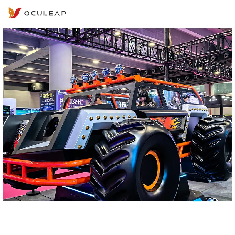 6-Person VR Racing Shooting Simulator ar/vr entertainment 9D Off Road Vehicle Gaming Virtual Reality Dynamic VR Game Machine