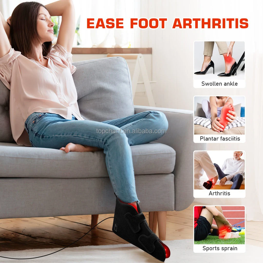 Rechargeable Red & Near Infrared Red Light Therapy Shoe With 660nm And 850nm For Cellular Healing Health Care Products