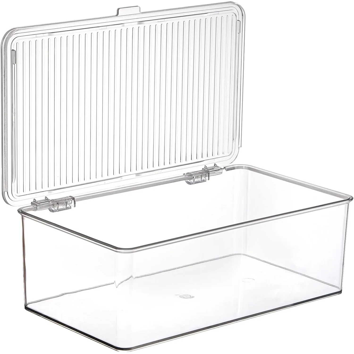 Stackable Storage Bins Pantry Food Container Acrylic Toys Storage Box Eyeglass  Case Clear Tea Bag Organizer Box with Lid