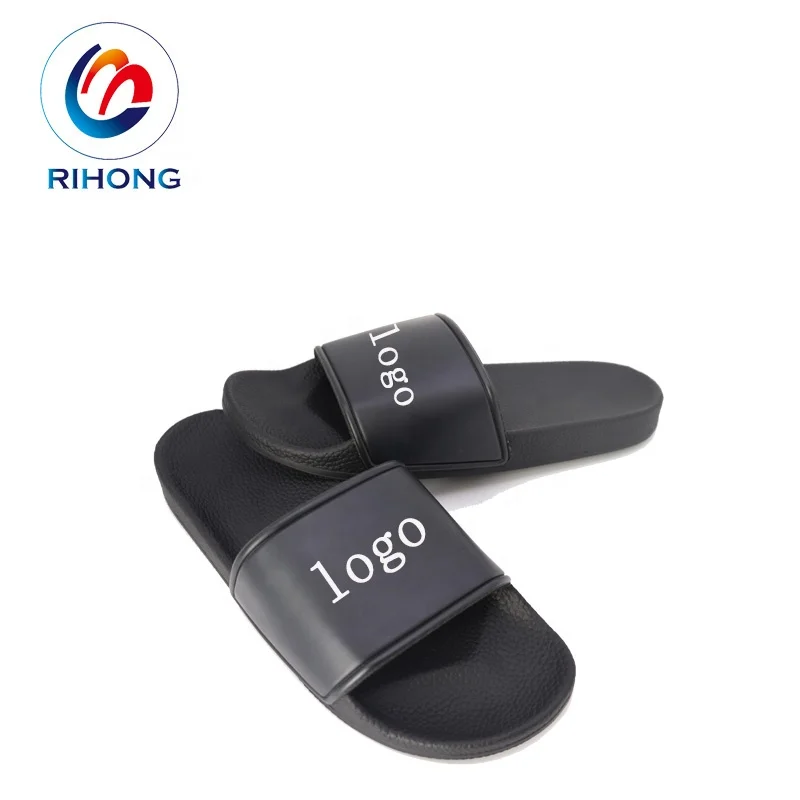 cheap wholesale 2022 printing unisex pvc pu rubber slides slipper design blank sublimation embossed custom logo slide sandal