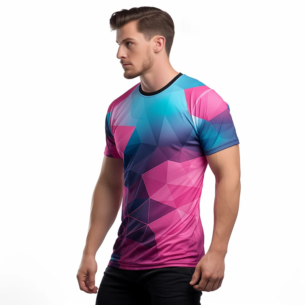 lidong Mens Esport T Shirt Quick Dry Breathable Polyester Gaming Jersey With Sublimation Yellow Color and Sword Lion Graphic
