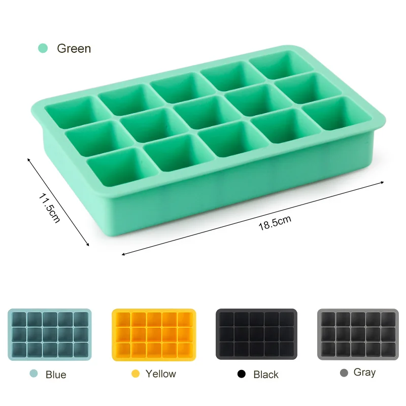 Eco-Friendly Big Kitchen Ice Cube Molds Letter Custom 15 Silicone Ice Cube Tray