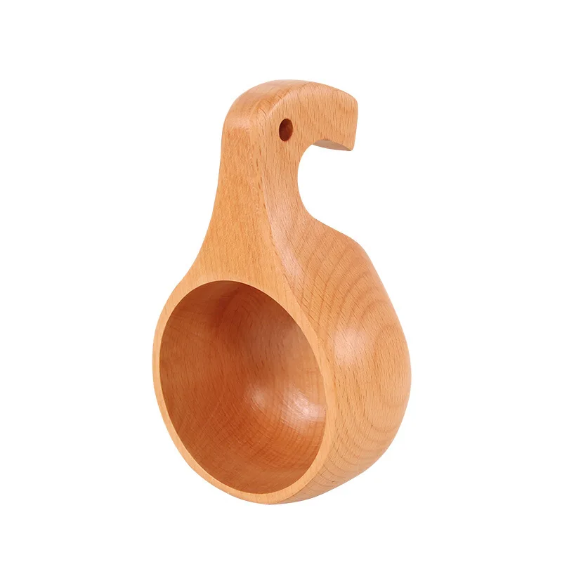 2021 Wholesale Custom Logo Handmade Eco-friendly Finland Style Traditional Milk Wooden Cups