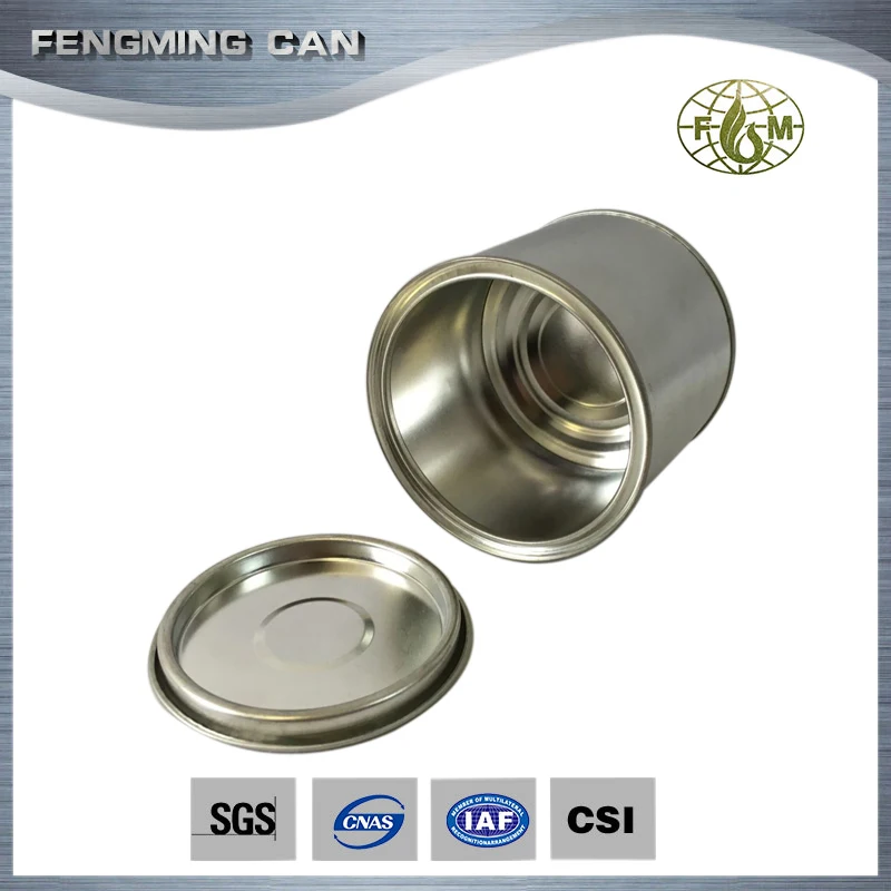 300ml round silver tin plate paint can with metal cover wholesale