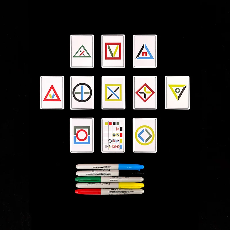 Magic Easy Learn Elementary School Simple Magic Tricks Telepathic Prophecy Props Brain Plunder with Color Pens