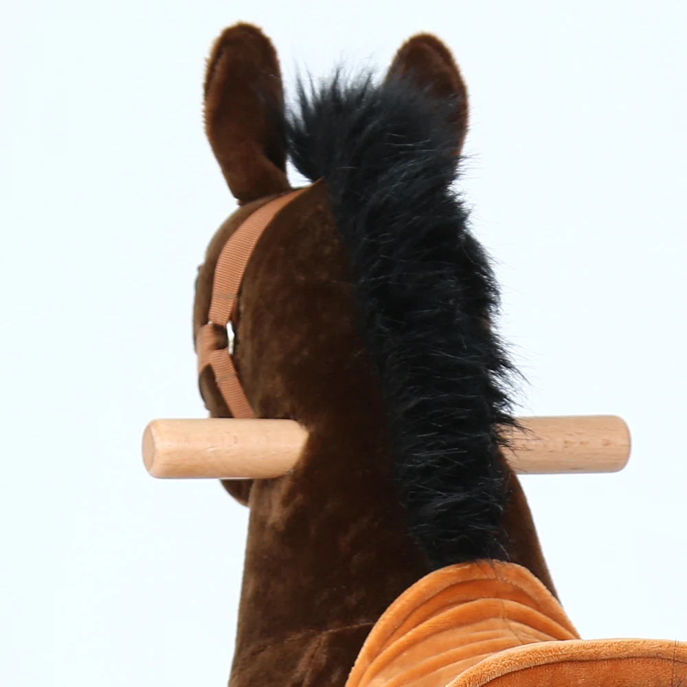 Animal rides for mall, adult ride on horse toy on wheels support 2 people riding together