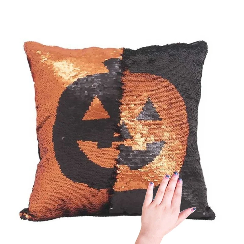 Cheersee magic christmas sublimation blank mermaid customized throw decorative reversible sequin pillow for home