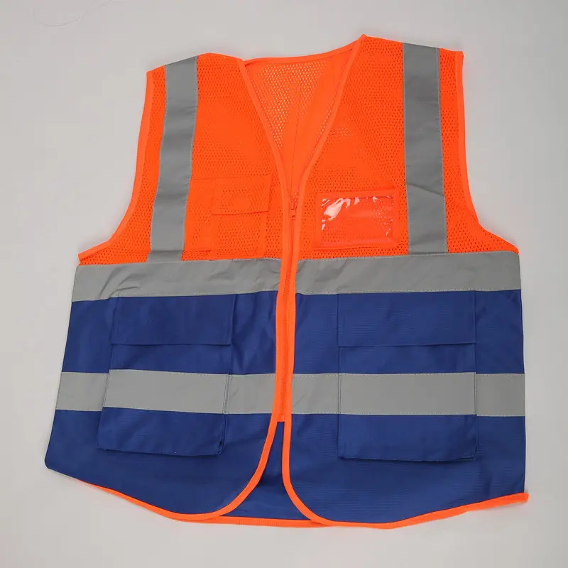 Construction Safety Site clothes Multi Pocket V-Neck Environmental Sanitation Work Reflective Vest