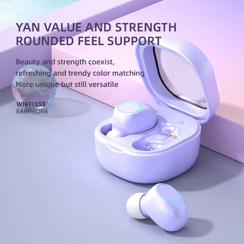 New M21 Wireless earbuds Bluetooth Headphones 5.2 TWS Mini High Appearance Translucent Bluetooth In ear style LED Headphones