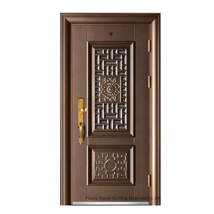 Luxury Design Metal Steel Door Single Double Exterior Front Security Steel Door