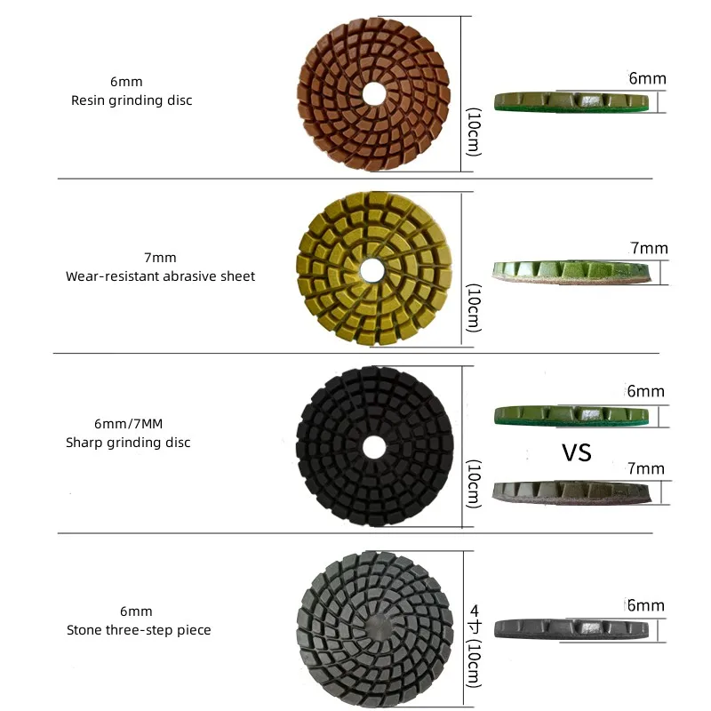 GAREN Hot sales 4 inch epoxy polishing pad for Polishing and grinding of marble terrazzo granite concrete floor
