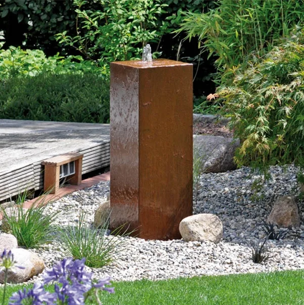 Metal garden water fountains decorative outdoor sculpture water features