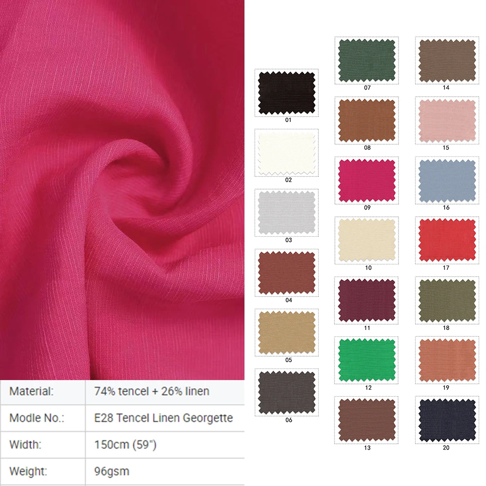 E28 Ready to Ship Tencel Cotton Twill fabric Wholesale for Women Garments