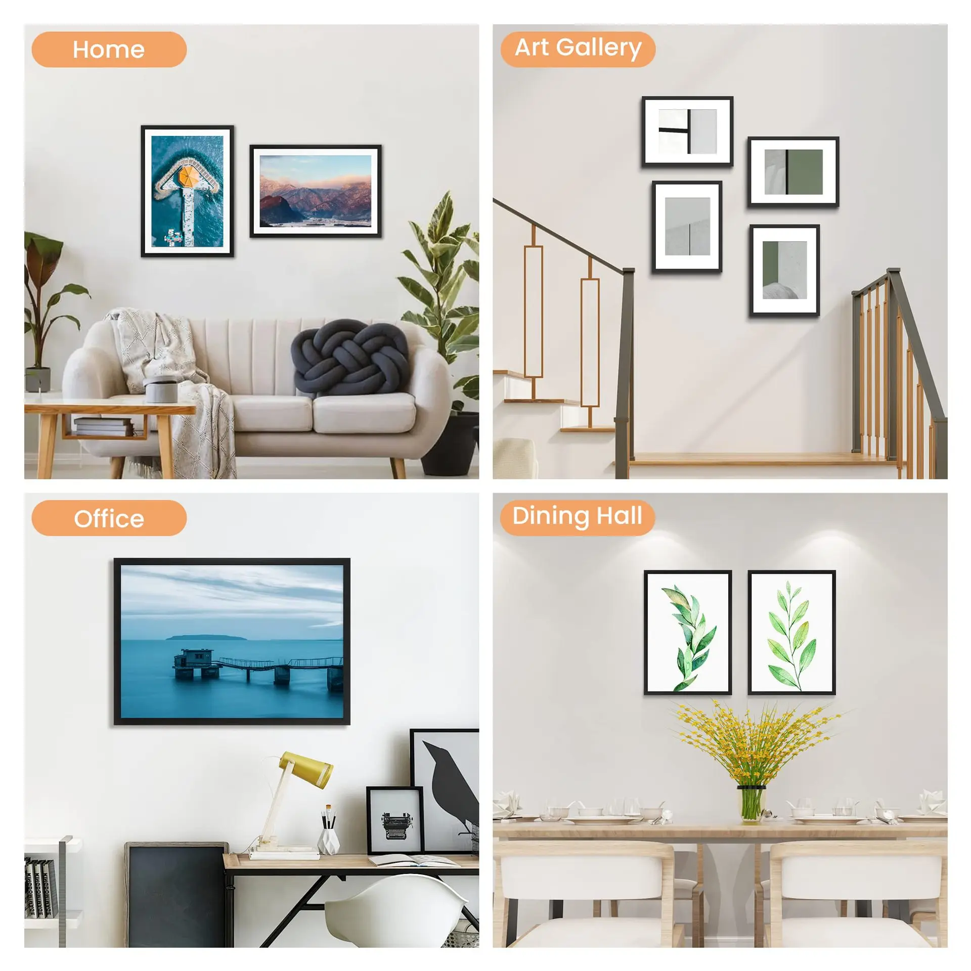 New Arrival Wholesale Multicolored Rectangle Wood Frame Photo Customized Wooden Picture Frames For Home Decor