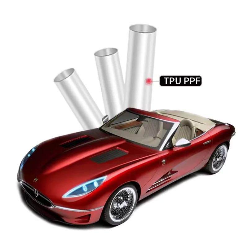8 Years Warranty 7.5 Mil Heat Repair Gloss Anti Scratch Non Yellowing hydrophobic Car Wrap TPU PPF for car