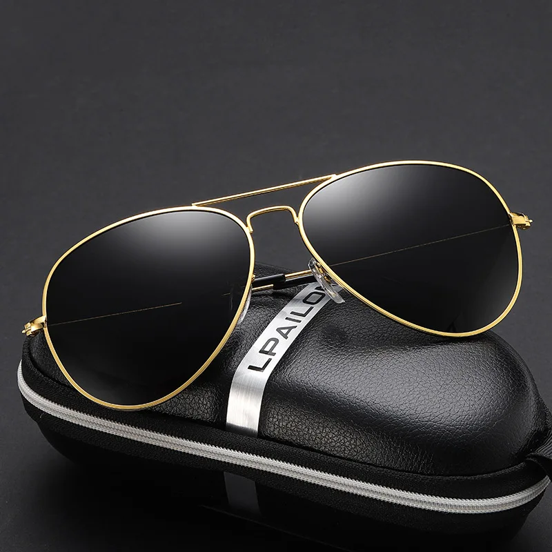 New Pilot Driving UV400 Sunglasses Alloy Leg Men Driving Fishing Polarized Sunglasses Driver TAC UV Protection Toad Glasses