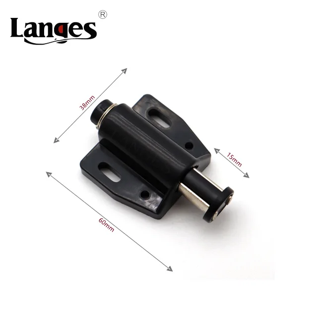 Kitchen Bedroom Plastic Double Side Wardrobe Cabinet Door Push Release Latches Damper Buffer