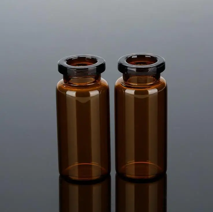 Customized 8ml 10ml Clear USP Type I Neutral Pharmaceutical Crimp Top Tubular Glass Vial with Caps wholesale