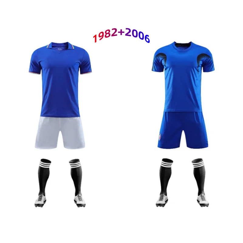 Сборная Италии ретро футбольная майка Мужской Детский спортивный костюм Футбольная индивидуальная Настройка