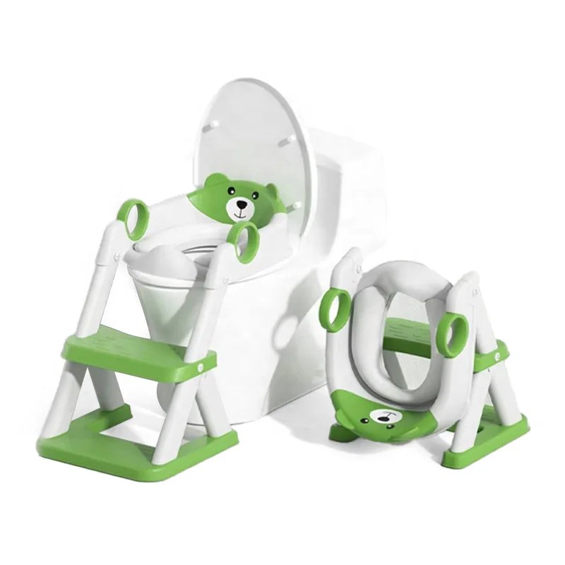 Newest 6 Points Adjustable Baby Potty Seat Portable 2-In-1 Usage Potty Training Seat With Step Stool Ladder