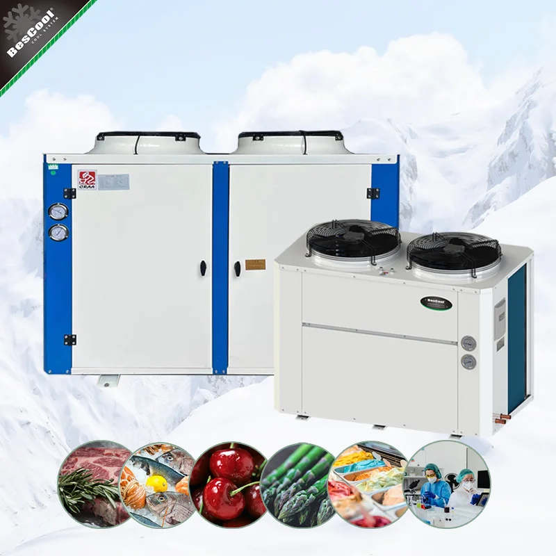 6~10HP Low Temp Food Freezing Condensing Box Cold Room Chiller Unit Compressor Custom Condensing Unit Cold Storage Machinery