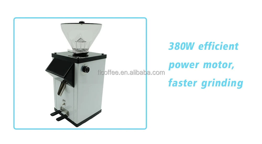 2023 Hot selling commercial Flat burrs coffee grinder LED touch screen electric coffee grinder espresso coffee maker LJ-64C
