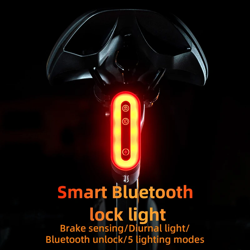 ROCKBROS умный велосипед Bluetooth задние фары замок интегрированный велосипедный кабельный двойной
