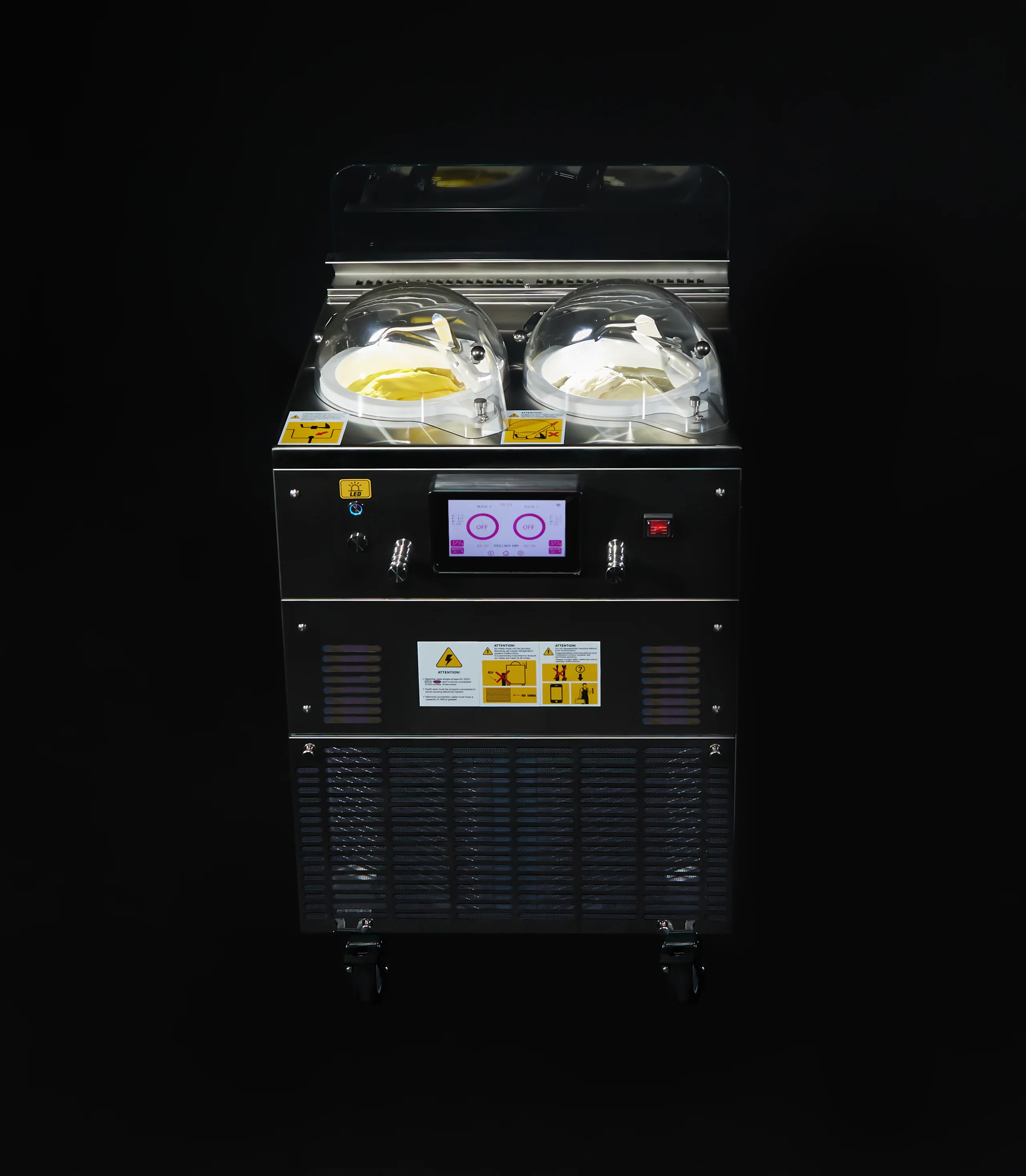 2 tubs commercial hard ice cream gelato machine Good quality low price NSF CE certificated limited budget but quality standards.