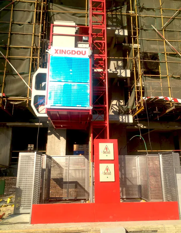 4Т двойной здания клетки подъема материалов грузов подъемный механизм клетка elevcator Лифт