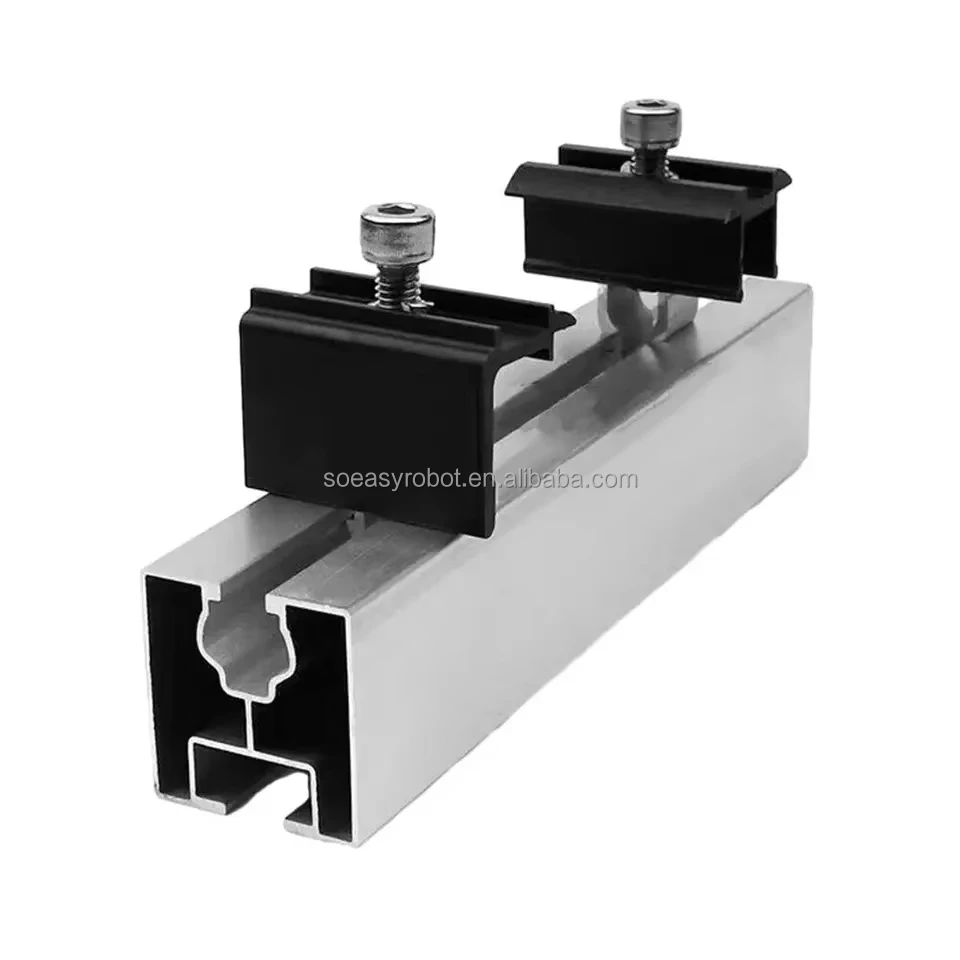 Factory Price Aluminum Black End Clamp Mid Clamp Solar Panel Mounting Clamps
