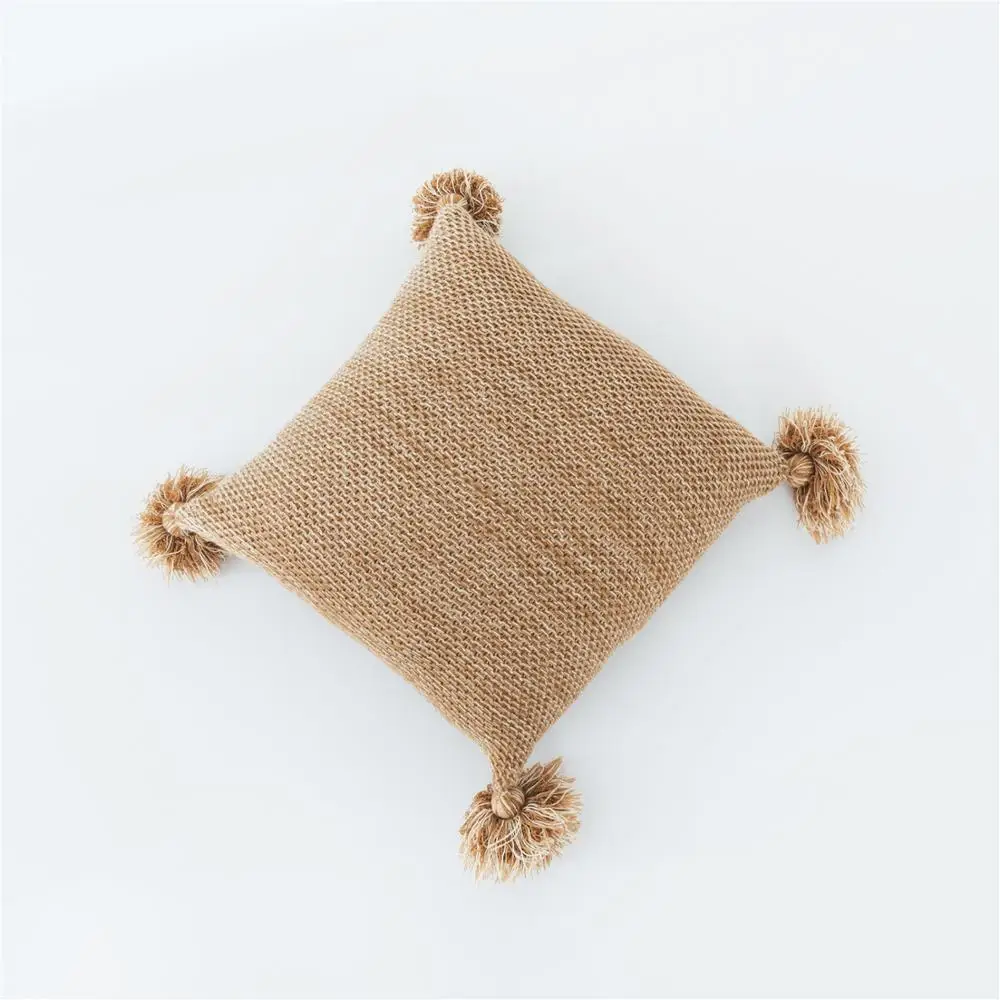 
Home Decoration Diy Hand Made Knit 100% Acrylic Pillow Cushion Cover 