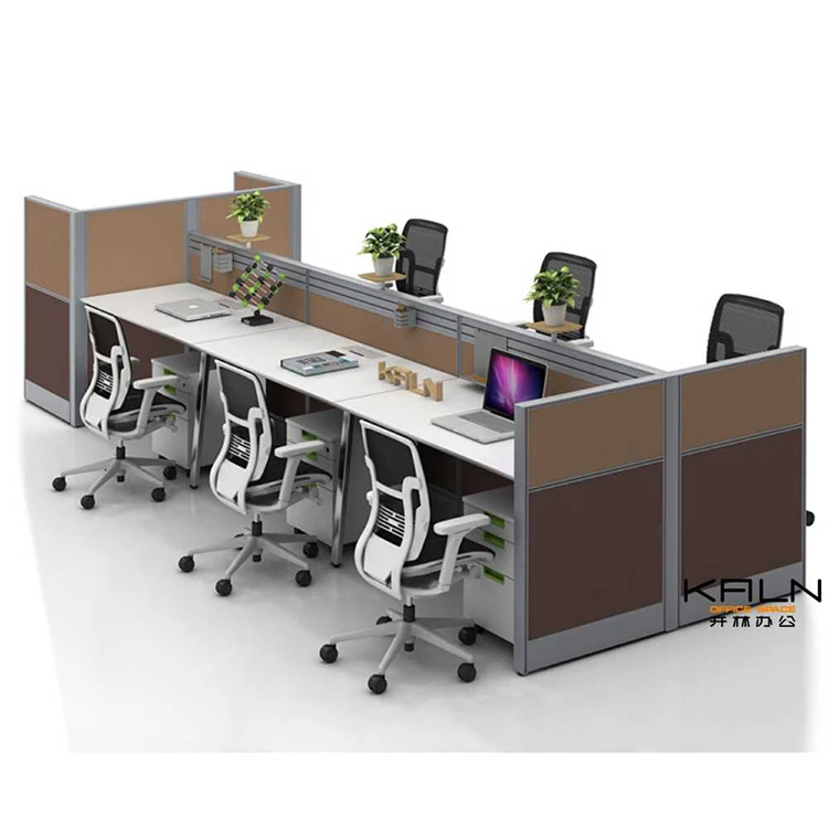 Modern office furniture customized executive workstation cubicle for 1/2/3/4/6/8 people free combination commercial furniture
