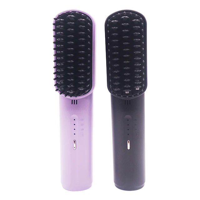 Professional Electric Hair Straightener Comb Anion Smooth Hair Care Wireless Straightening Comb
