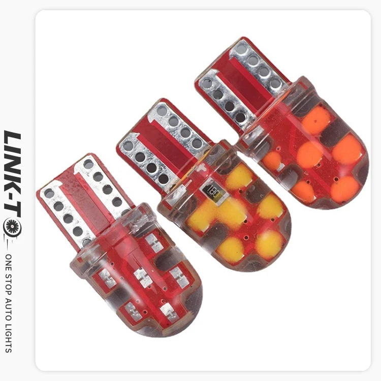LINK-TO T10-COB-1LED Perfect Led Waterproof Silicone T10 Led 194 168 W5w T10 Led Side License Plate Light Lamp Bulb