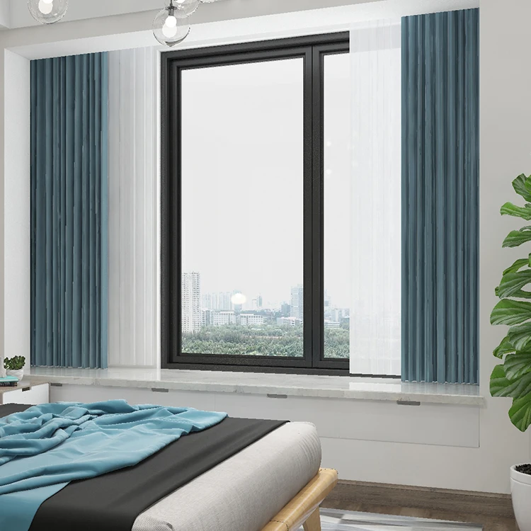 Home Hotel Office 100% Polyester Fabric Hook Design Window Blackout Curtain Wholesale Curtain