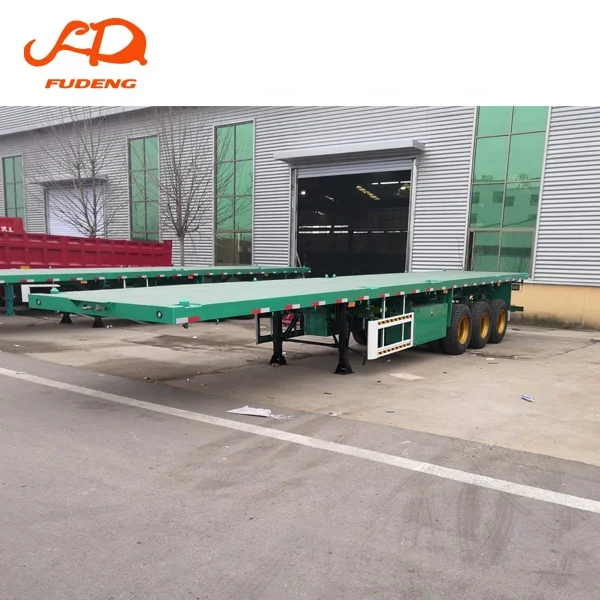 3 оси, 40-футовый прицеп с плоской платформой на 40 тонн, платформа для грузовых контейнеров, шасси, полуприцеп с контейнерным замком для продажи