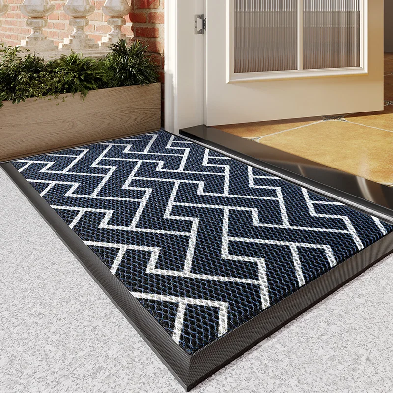 Natural Rubber Front Door Mat Outside Entrance Sturdy Trap Dirt and Moisture Indoor Outdoor Door Mat with Custom Design