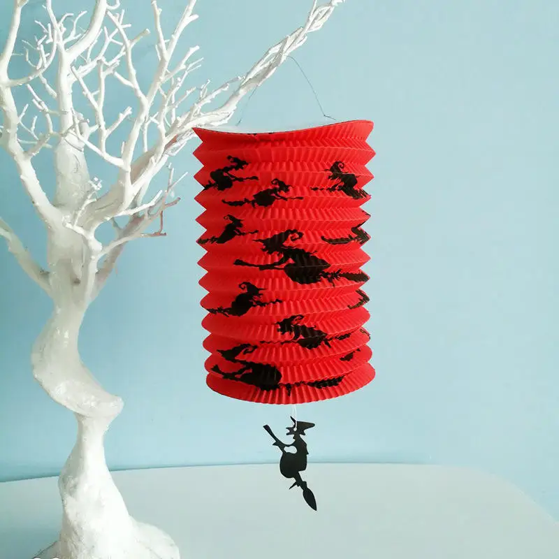 Halloween Organ Paper Lantern Wine Holiday Party Scene Decoration Pumpkin Ghost Bat Folding Telescopic Wind Tunnel