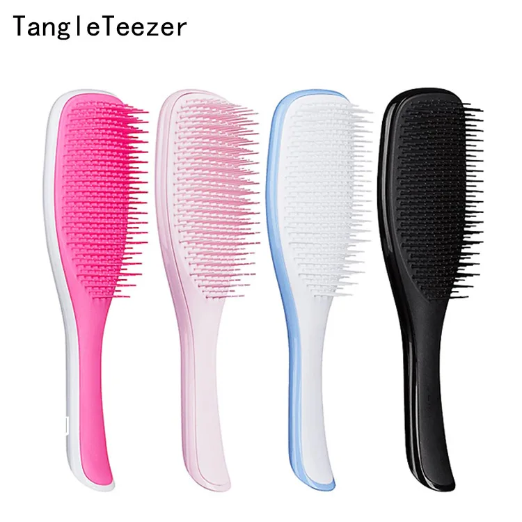 Customized logo  Travel Size Italian Hard Plastic Hair Brush Set for Women and Men
