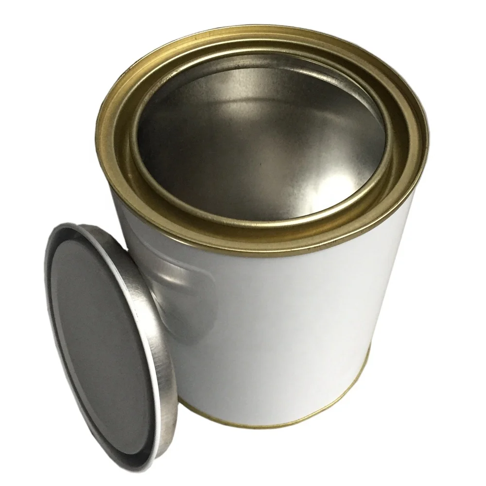 Low price wholesale custom 0.5 lift off round tinplate metal paint tin can with lid