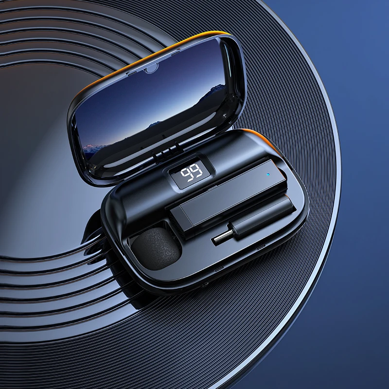 New 3IN1 Portable Wireless Microphone Lavalier Mini Type-C Label Clip Mic For Mobile iPhone Android Camera Record Live Streaming