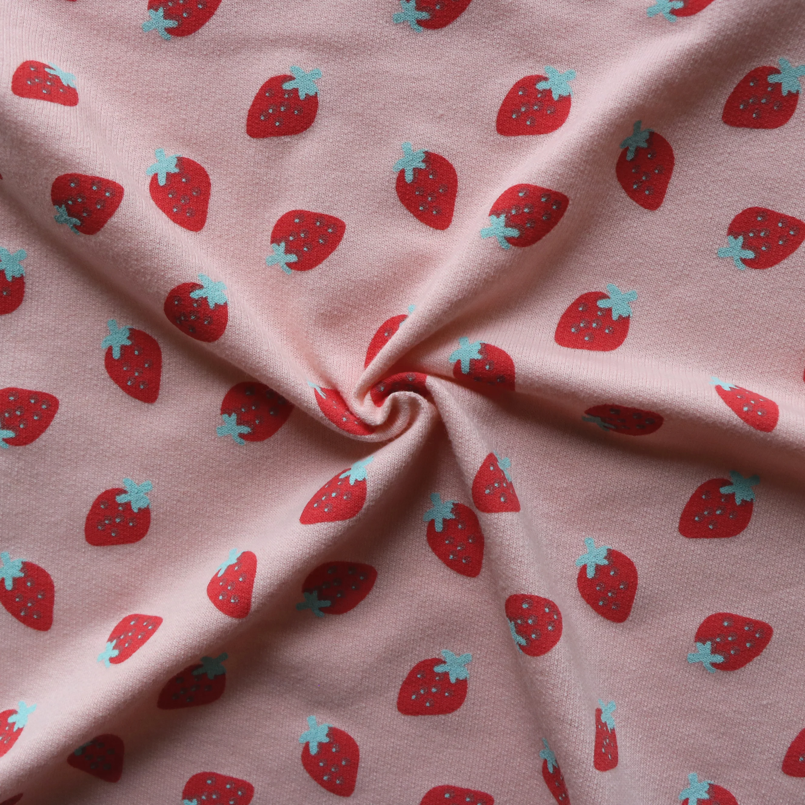 New Style Fruits Pattern Cotton95% Spandex5% Printed French Terry Fabric For /Hoodies/Garments Customized Printing Pattern