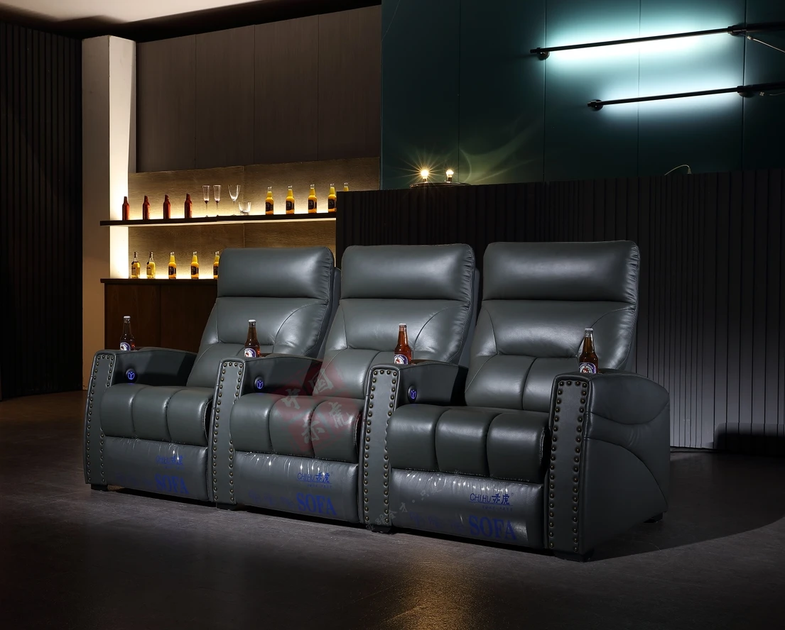 FOSHAN Factory Theater Sofa Living Room Furniture Set Home Theater Electric Recliner Chair  Cinema Minimalist Sofa Seat Sofa