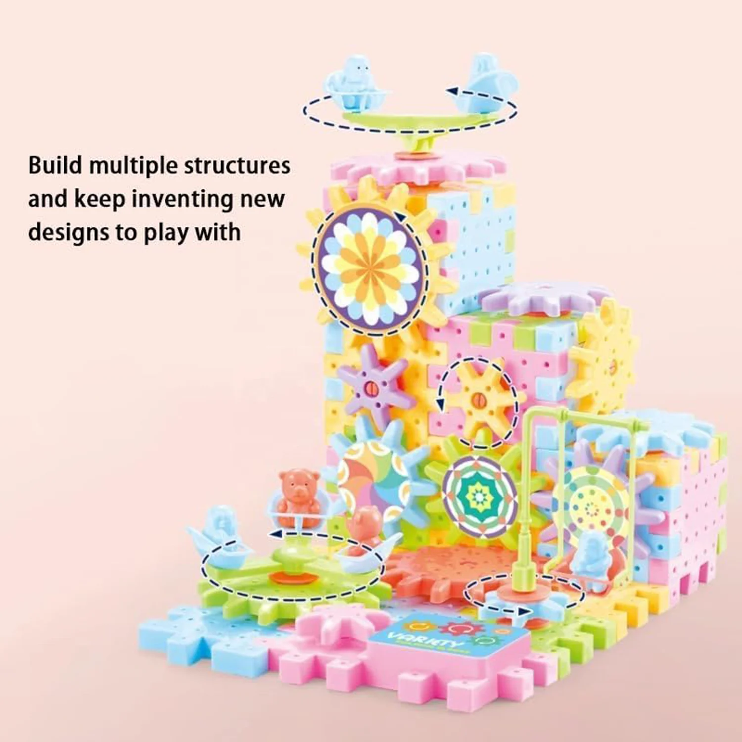 Kids Educational Stem Toy Set 203 PCS Gear Building Blocks Electric Building Blocks Gear Kids Puzzle Game Gear toy