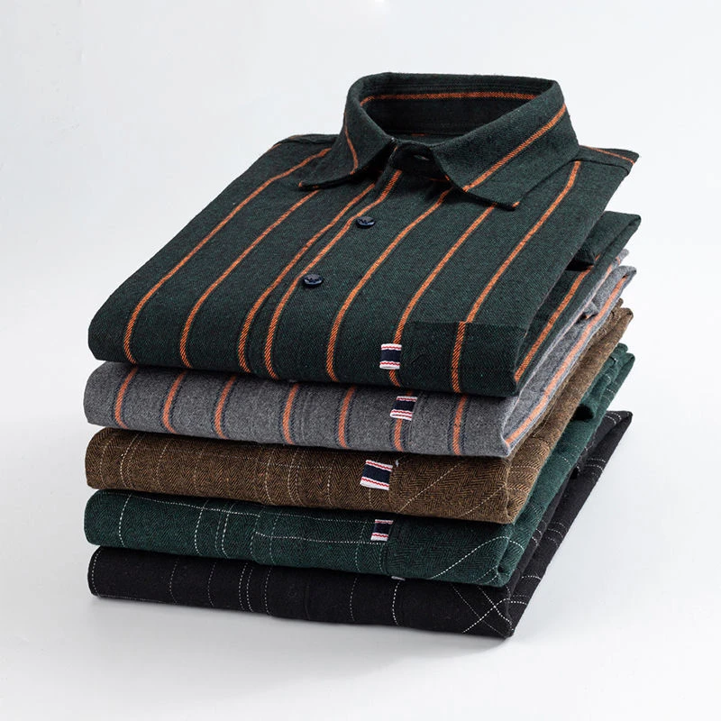Мужские рубашки больших размеров, однотонные, против морщин, Полиэстер, Хлопок, дышащие, сатин, в полоску, мужские рубашки