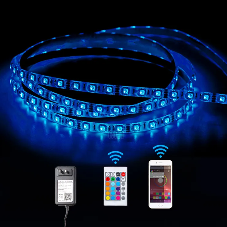 Рождественские Цветные сменные светодиодные RGB-ленты 12 В постоянного тока с управлением