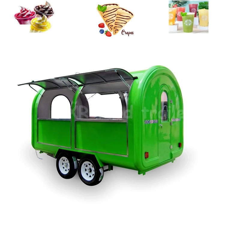 New design 12 ft fully equipped mobile food truck or trailer with sinks and lights 3.5 m