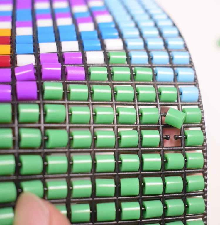 Handmade without ironing mesh canvas art wall painting diy 5mm perler beads kit for children